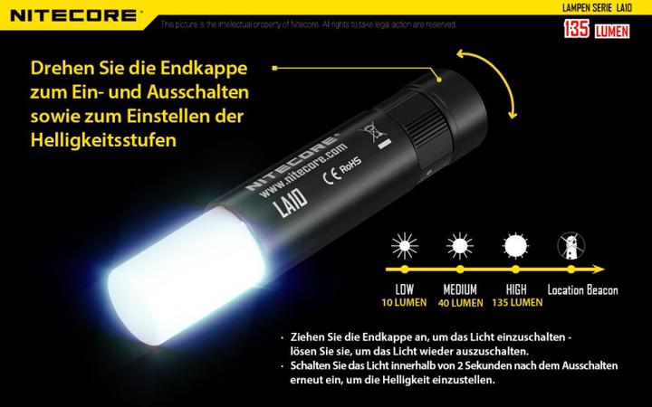 Produktbild Nitecore La10 (7.90 cm, 135 lm)