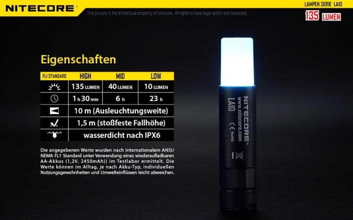 Produktbild Nitecore La10 (7.90 cm, 135 lm)