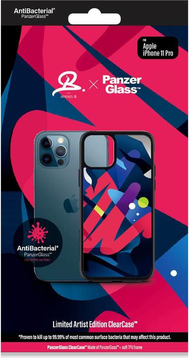 Immagine prodotto PanzerGlass ClearCase iPhone 11 Pro Mikael B Edizione limitata per artisti Antibacterinis (Apple iPhone 11 Pro)