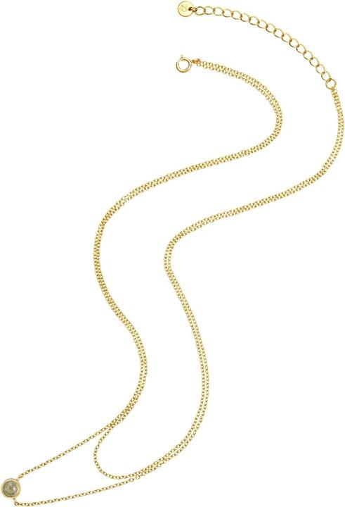 Immagine prodotto Glanzstücke München Catena da donna in argento sterling labradorite oro giallo 42,0/36,0 cm + 5,0 cm di estensione - (Argento)