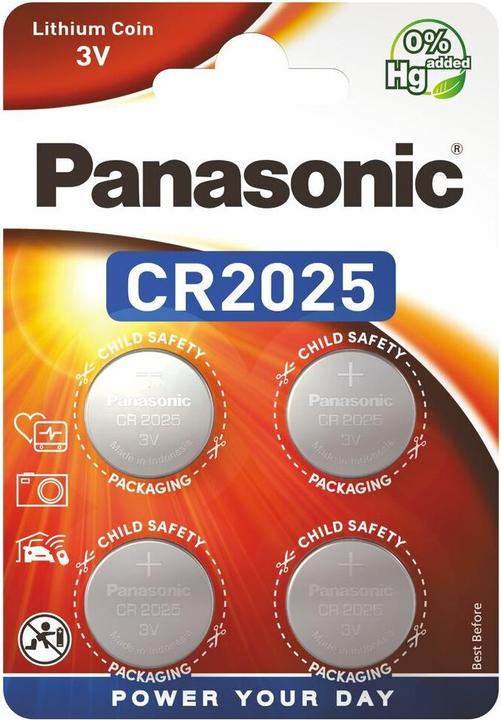 Immagine prodotto Panasonic Potenza al litio CR2025 (4 pz., CR2025, 165 mAh)