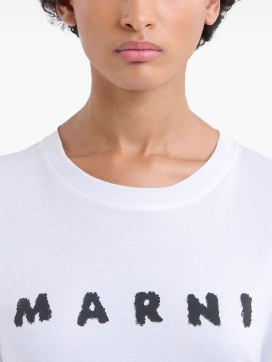 Produktbild Marni cotton t-shirt with scribbled logo (42)