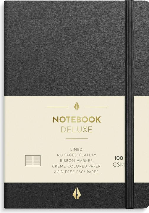 Burde Notizbuch Deluxe A6 schwarz (Liniert)