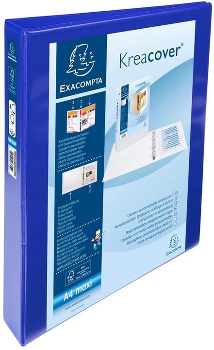 Produktbild Exacompta Ringbuch A4 PVC/PU 4-Ring 47mm Rücken 25mm (A4, 25 mm, 1 Stück)