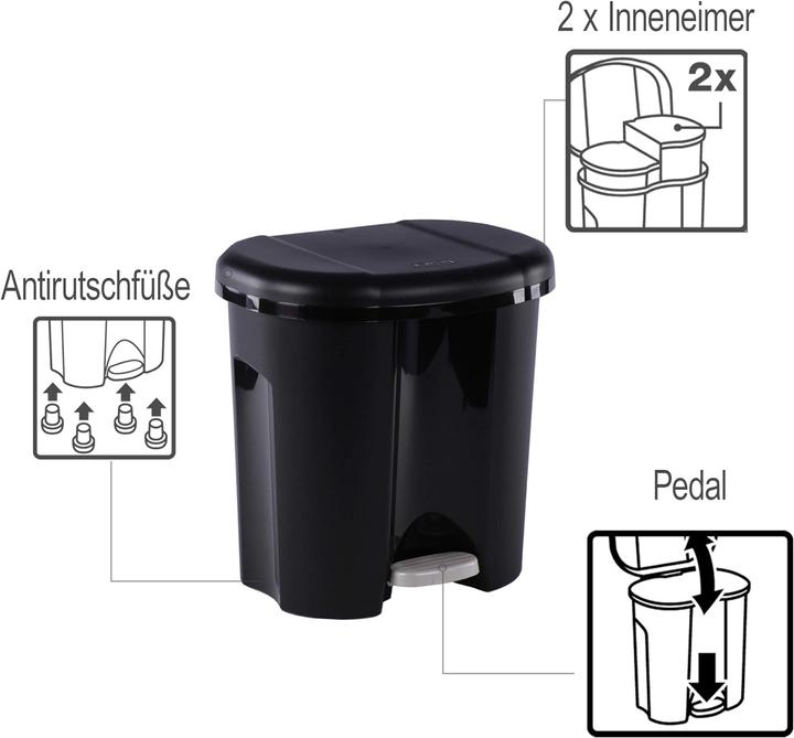 Produktbild Rotho Duo Mülleimer (20 l)