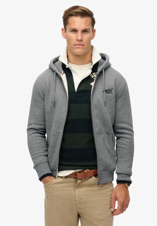 Actual product image Superdry Sweat jacket Casual Figure-hugging ESSENTIAL LOGO ZIP HOODIE (S)