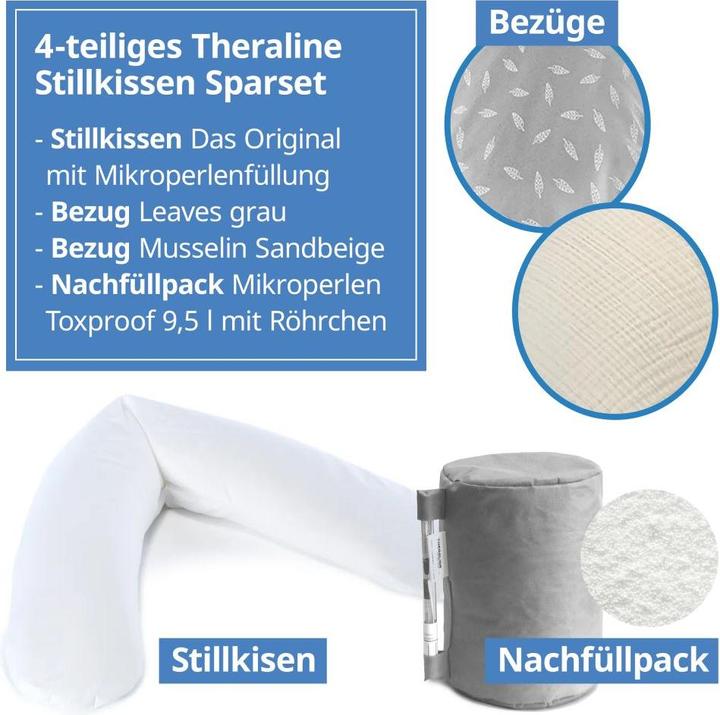 Actual product image Theraline Nursing pillow 4-piece nursing pillow economy set The Original 190 cm incl. (190 cm)
