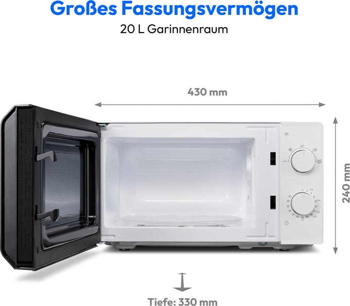 Produktbild Medion MD 11475 Mikrowelle schwarz 20l (EU-Stecker, 20 l)