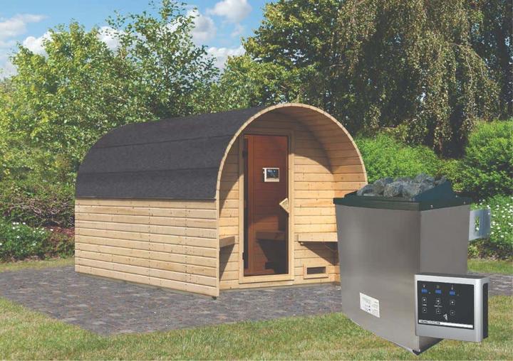 Actual product image Karibu Barrel sauna anteroom (Without oven)