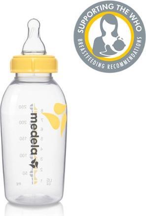 Actual product image Medela Milk bottle 250 ml with teat M (medium flow / 4 to 6 months) (250 ml)