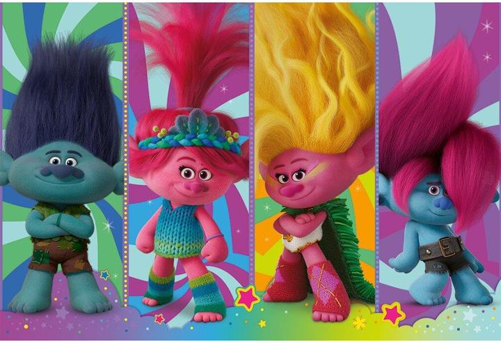 Productafbeelding Trefl Puzzel Super Shape XL Trolls 3: Trollenspellen 104 stukjes (104 onderdelen)