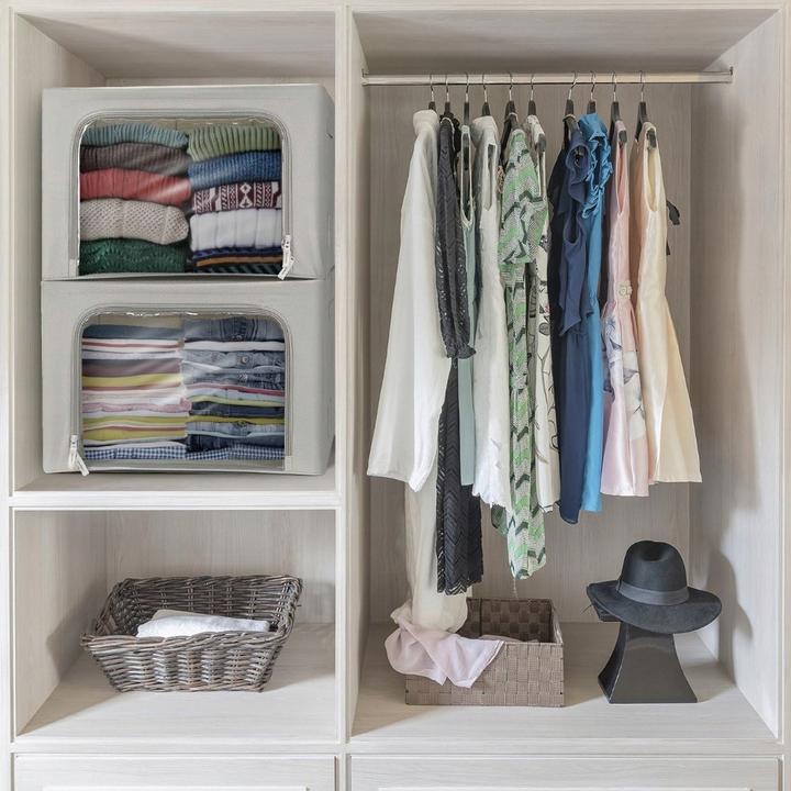 Image du produit Ruhhy Boîtes de rangement pour textiles - pack de 2