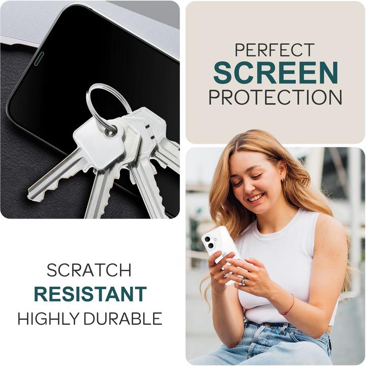 Actual product image Nalia 2x protective glass & 1x template (2 Piece, Apple iPhone 16)