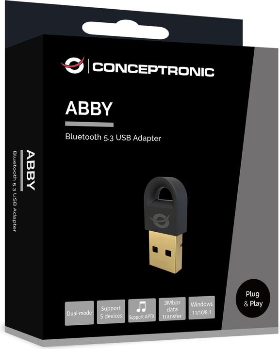 Immagine prodotto Conceptronic Adattatore Bluetooth 5.3 NanoUSB 10- 20m nero (Trasmettitore e ricevitore)