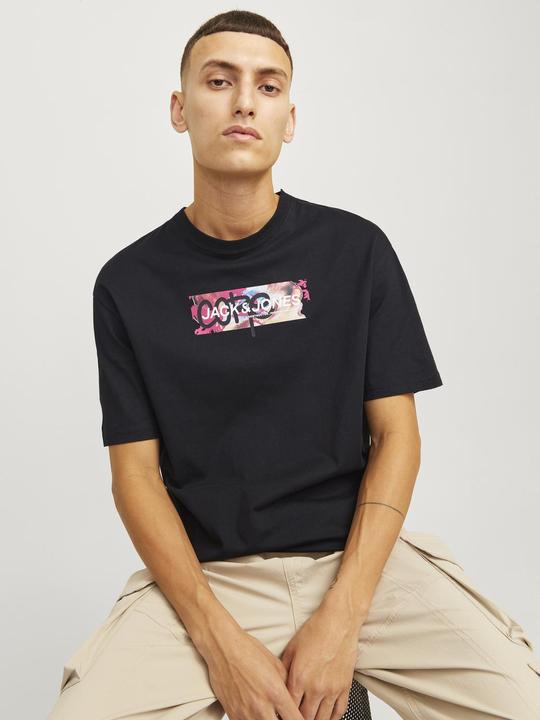 Actual product image Jack & Jones Jcosummer Print Tee Ss Crew Neck Ln (L)