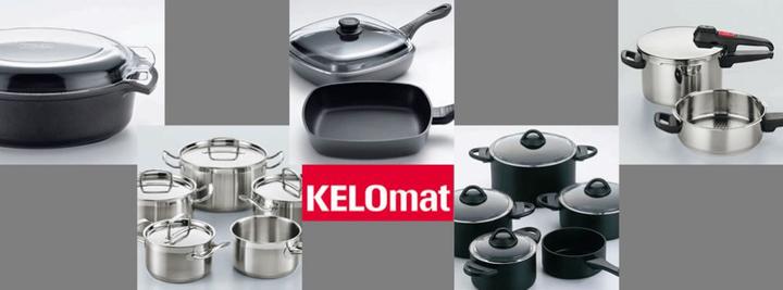 Produktbild Kelomat Grillpfanne rund mit Deckel (24 cm, Bratpfanne, Edelstahl)