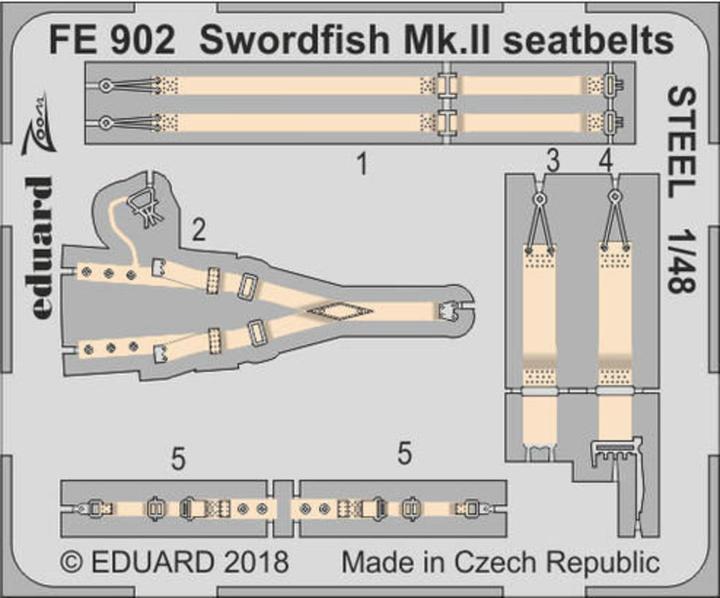 Produktbild Eduard Swordfish Mk.II seatbelts STEEL f.Tamiya