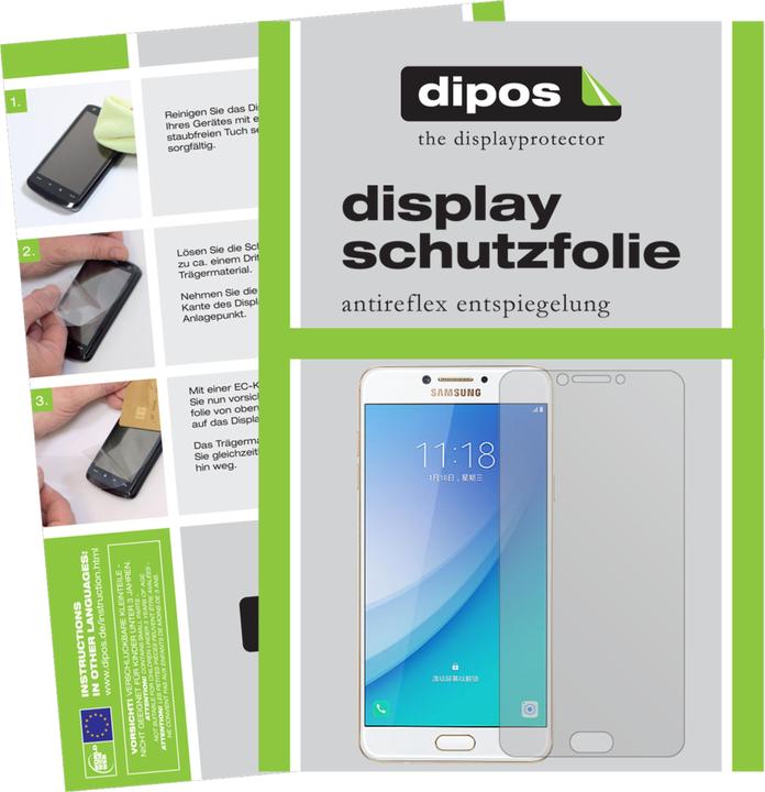 Actual product image Dipos Screen Protector Anti-Glare (2 Piece, Samsung Galaxy C7 Pro)