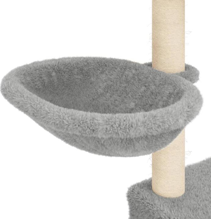 Actual product image VidaXL Kratzbaum mit Sisal-Kratzsäulen Hellgrau 83 cm,Farbe (83 cm, Light grey)