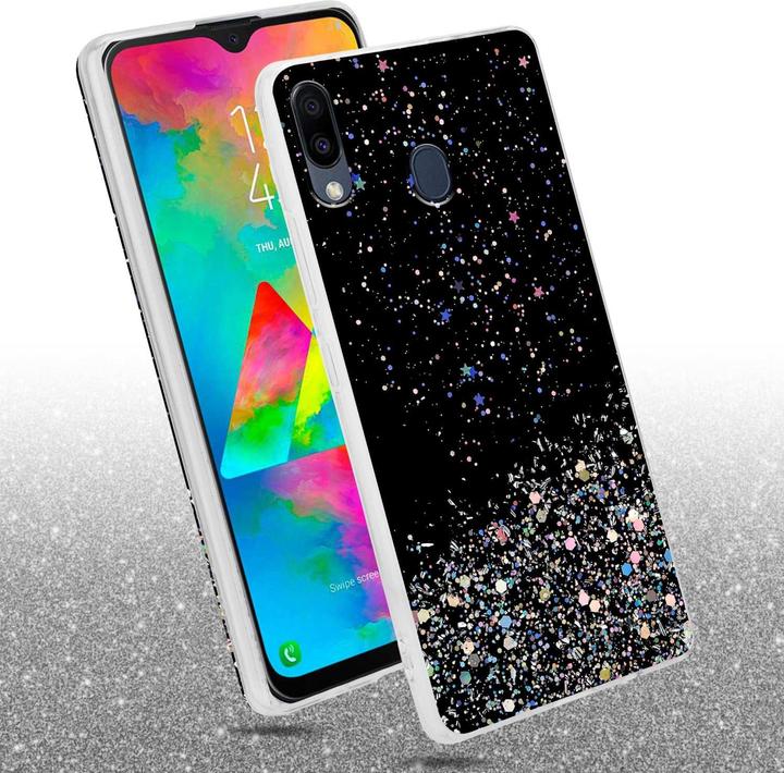 Produktbild Cadorabo TPU Hülle mit Glitzer für Samsung Galaxy M20 (Samsung Galaxy M20)