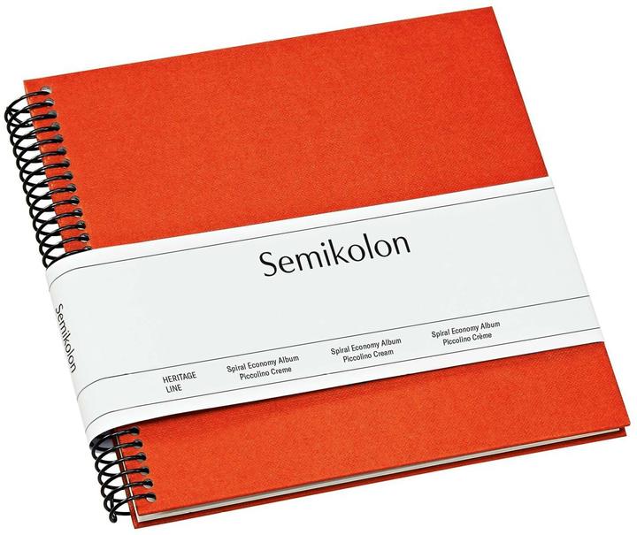 Actual product image Semikolon Photo album 17 x 17 cm orange, 20 cream white pages (10 x 15 cm, 9 x 13 cm)