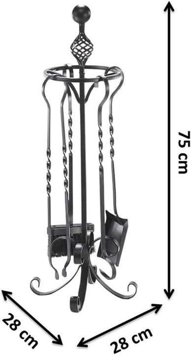 Image du produit Kobolo Kaminbesteck-Set mit Schaufel, Schürhaken, Besen, Zange