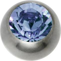 Bijouteria 1.2mm Titan Piercingteil (Kristall, Titan)