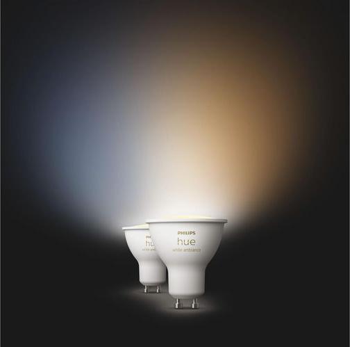 Produktbild Philips Hue White Ambiance (GU10, 4.20 W, 400 lm, 2 x, E)