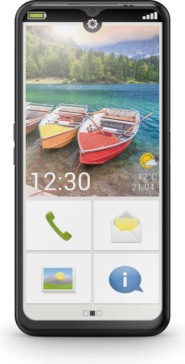 Actual product image Emporia ME6 (5G) with Panic Button (128 GB, Black, 6.58", Single SIM, 50 Mpx, 5G)