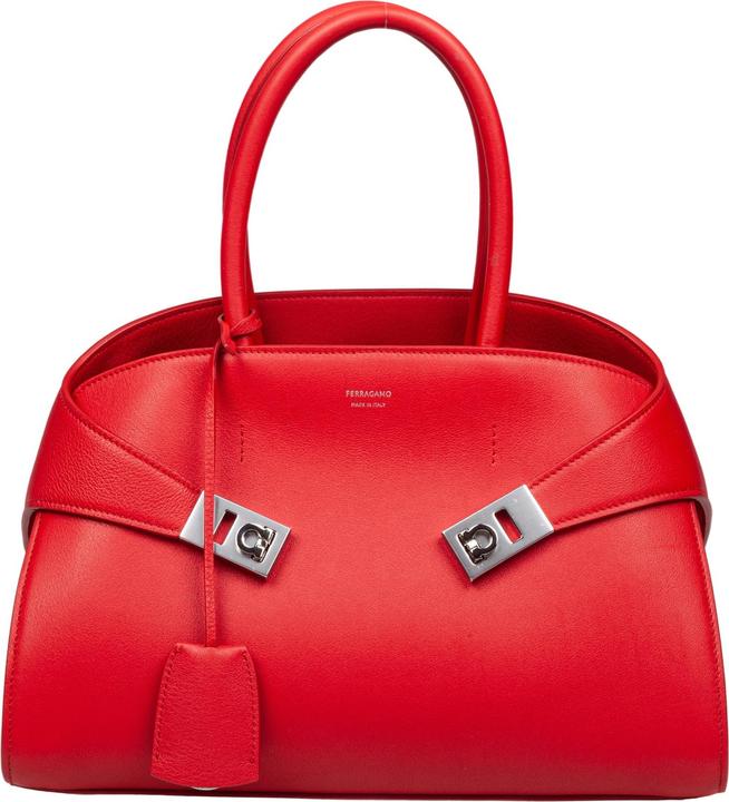 Salvatore Ferragamo Ferragamo hug th m handbag in red leather