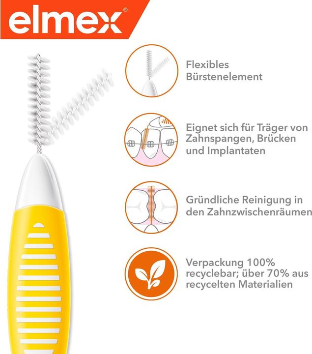 Actual product image Elmex Yellow, size 4 (8 x, 4 mm)