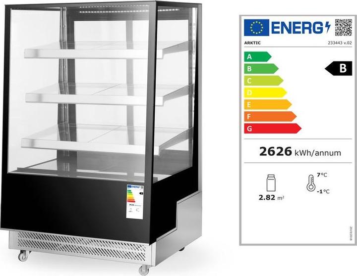 Immagine prodotto Hendi Vetrina refrigerata - 300L con 3 ripiani inclinati (300 l)