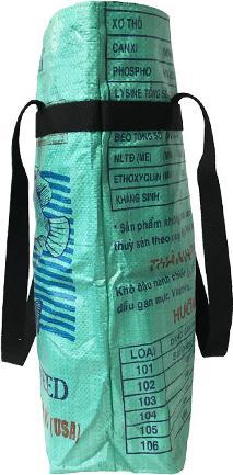Actual product image Bekos Upcycling - Large shopping bag made from recycled green fish food bags