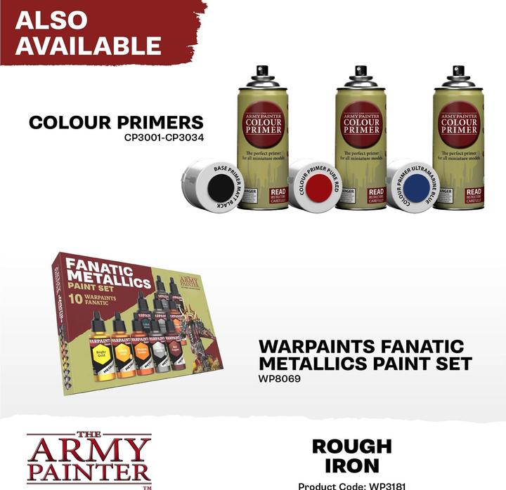 Produktbild The Army Painter Metallic-Farbe Warpaints Fanatic Metallic: Rough Iron 18 ml