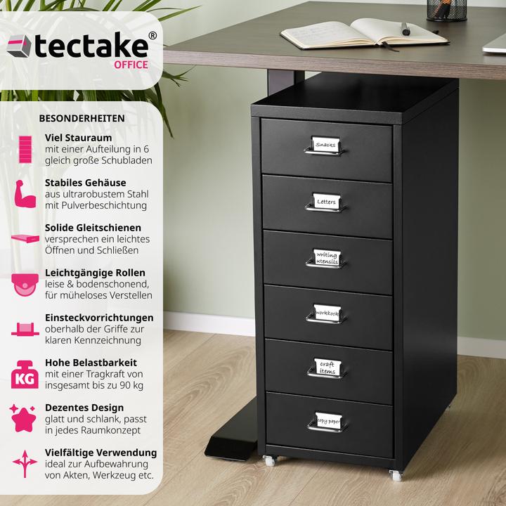Image du produit tectake Caisson de bureau (41 x 28 x 69 cm)