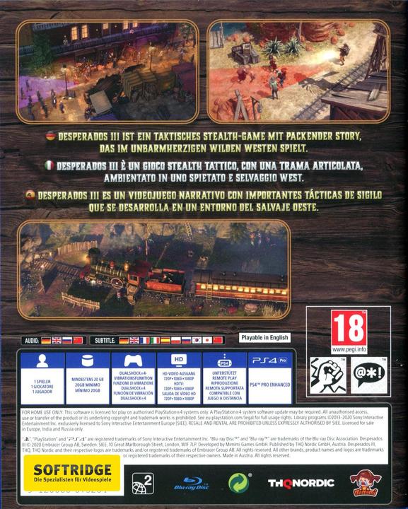 Actual product image THQ Desperados 3 (PS4, DE)
