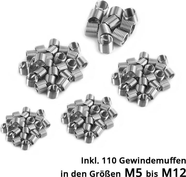 Produktbild Stahlwerk Gewinde-Reparatur-Set 131-teiliger Gewinde-Reparatur-Satz M5 - M12