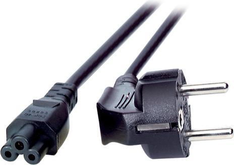 Image du produit EFB Elektronik Câble d'alimentation CEE 7/7 90°-C5 180°,noir, 5 m, 3 x 0.75 mm², 2.5 A / 250 VDE testé (5 m)