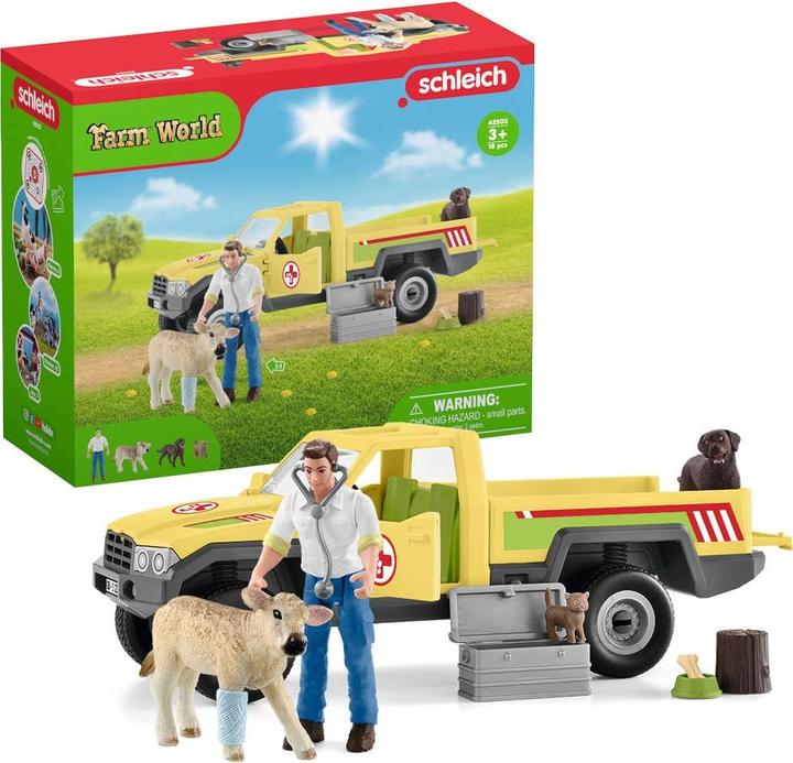 Actual product image Schleich Vet visit on the farm