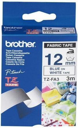 Actual product image Brother TZ-FA3 12mmx3m, blue/white (25.10 cm, Blue)