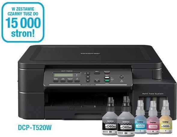 Actual product image Brother DCP-T520W Multifunction Printer Inkjet A4 6000 x 1200 DPI 30 pages per minute WLAN (Ink tank, Colour)