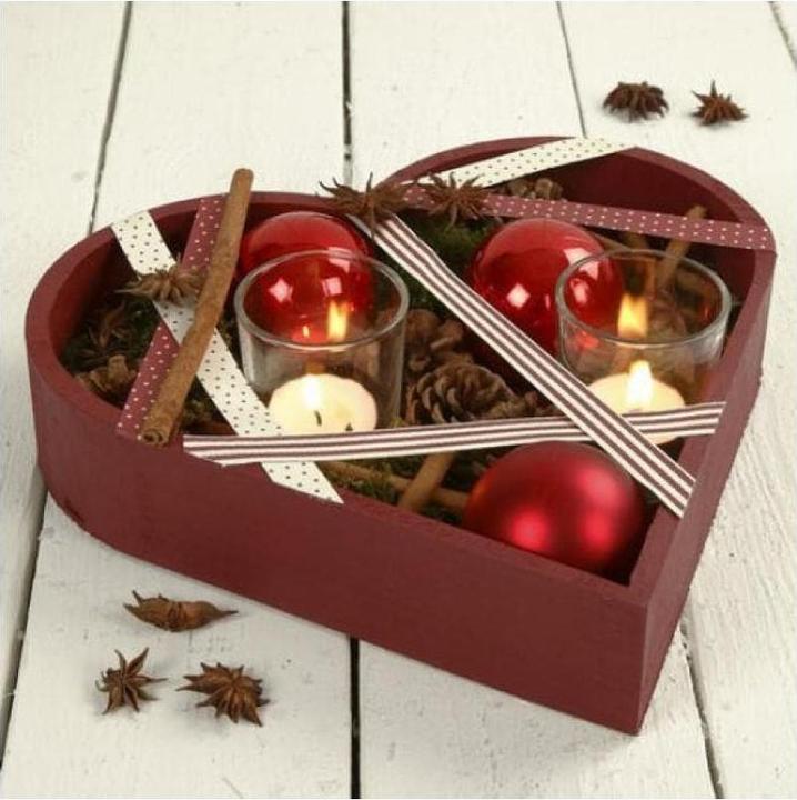 Image du produit Creativ Company Bols en bois en forme de cœur (5.20 cm, 3.51 l, 3 x)