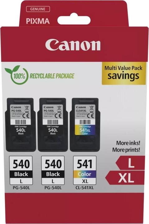 Actual product image Canon PG-540Lx2/CL-541XL Ink Cartridge (M, FC, C, Y)