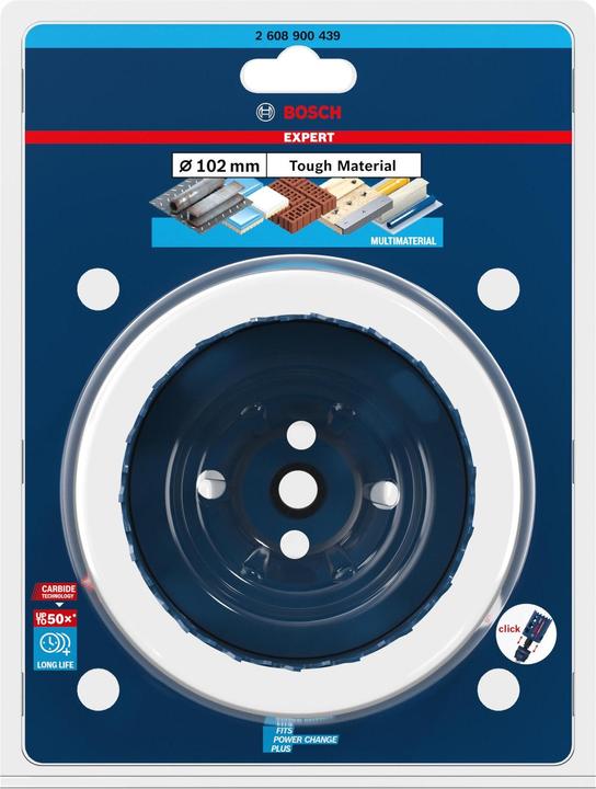 Actual product image Bosch Professional Zubehör EXPERT Tough Material hole saw, 102 x 60 mm (10.2 centimetres)