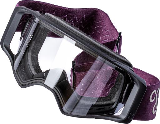 Actual product image Coast Optics Alta 2 Goggle schwarz, Band violett mit klarem Glas
