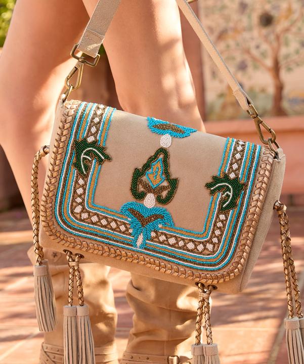 Produktbild Joe Browns Braided Suede Beaded Crossbody Bag