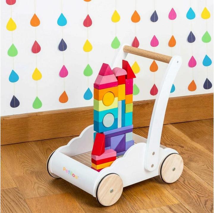 Produktbild Le Toy Van Lauflernwagen mit Klötzen in Regenbogenfarben