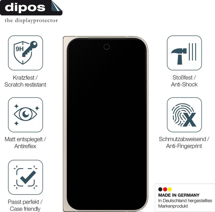 Produktbild Dipos Anti-Shock Displayschutz Matt 9H (1 Stück, Google Pixel 9 Pro Fold)