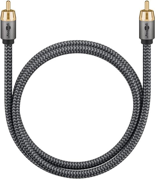 Immagine prodotto Goobay Cavo RCA mono, 5 m, grigio pelle di squalo (5 m, Cinch)