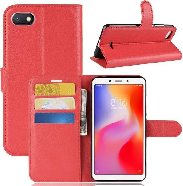 Actual product image MU Classic Litchi Leather Bookcover Series (Xiaomi Redmi 6A)